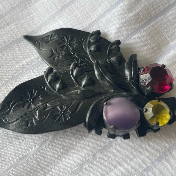 Rare JL Blin Leaf Brooch - Picture 2 of 7